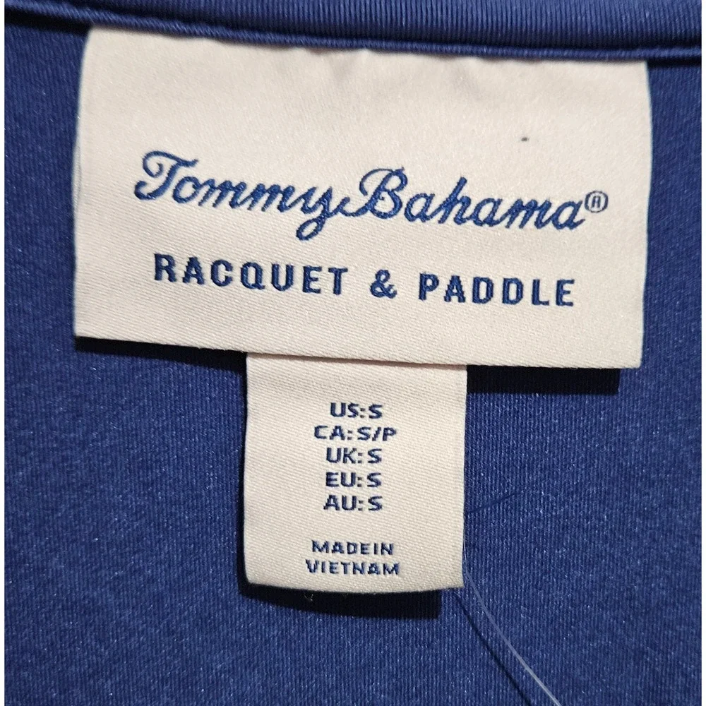 Tommy Bahama‎ Racquet & Paddle Womens Blue Sleeveless Golf Polo Shirt Size Small - Picture 5 of 8